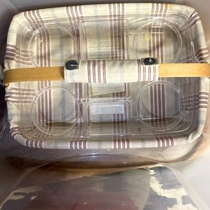 2002 LONGABERGER Classic Back Porch Basket COMBO, Liner, Protector